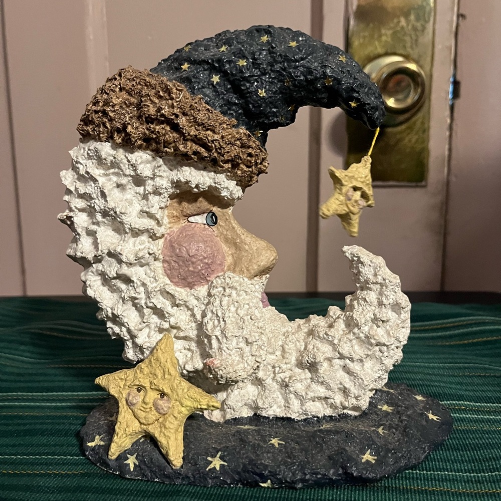 Enesco Crescent Moon Santa Figurine